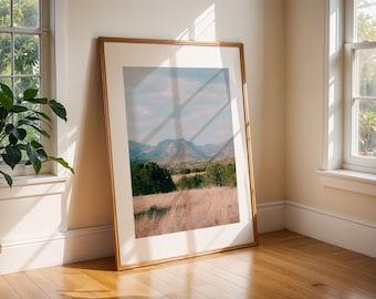 Southwest Landscape Print | Boho Wall Art | Desert Photography Print |  Scenic Mountain Poster Digital Download