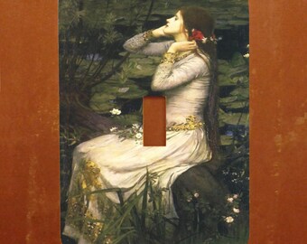 Ophelia -- John William Waterhouse Pre-Raphaelite Art Light Switch Cover -- Oversized (Multiple Styles)