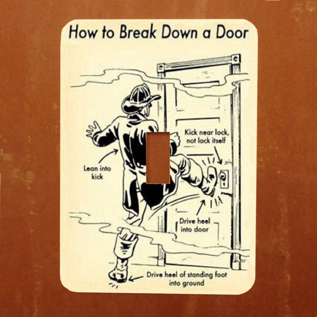 Fireman How to Break Down a Door Light Switch Cover Oversized multiple