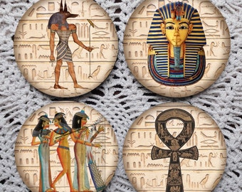 Walk Like an Egyptian -- Ancient Egypt Hieroglyphics Mousepad Coaster Set