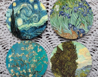 Glorious Landscapes -- Van Gogh Mousepad Coaster Set