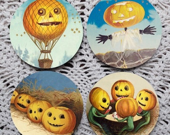 It's The Great Pumpkin -- Halloween Mousepad Coaster Set