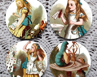 Go Ask Alice -- Alice In Wonderland  Mousepad Coaster Set