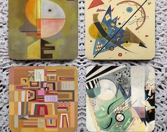 Compositions -- Kandinsky Mousepad Coaster Set