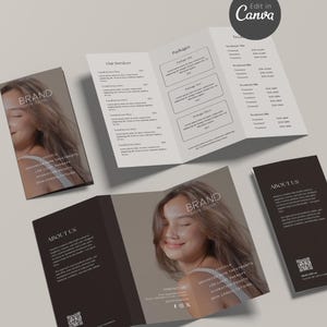 Service Brochure Template, Med Spa Clinic Price List, Canva Editable (Digital Download)