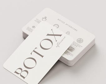 Botox Nachsorge Kartenvorlage | Med Spa Visitenkarte | Nurse Inchor Post Behandlung Karte | Druckbare Klient Hanout Karte (Canva PRO)