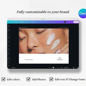 Cosmetics Product Catalog Template, Professional Skincare Dermatologist Clinical Brand Marketing Line sheet, A4 + US Letter image 7