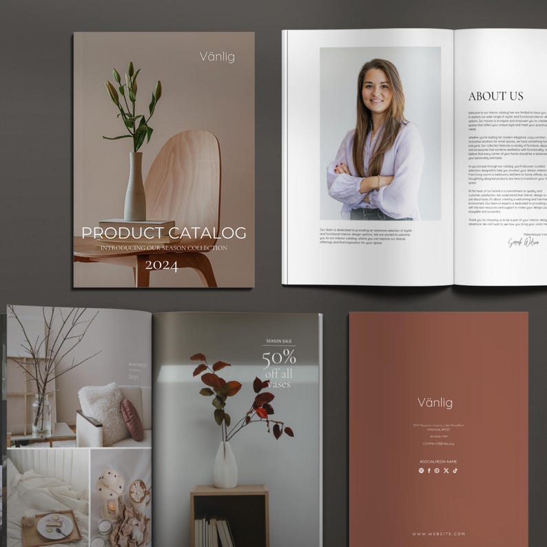 Product Catalog Interior Design and Home Decor, Customizable Template ...