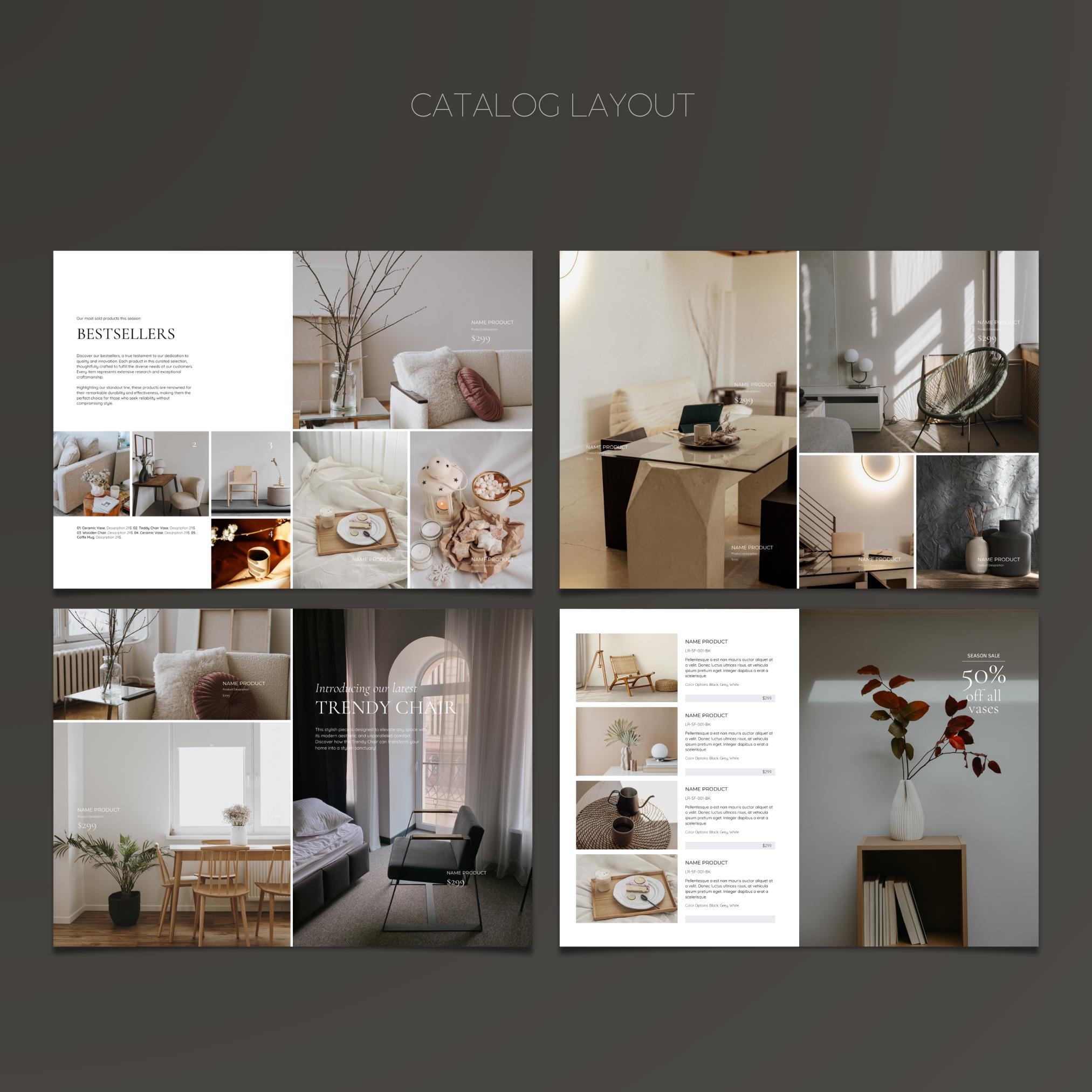 Product Catalog Interior Design and Home Decor, Customizable Template ...