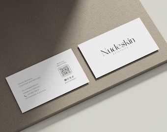 Esthetician Med Spa Beauty Salon Business Card Template | Skincare Branding | Canva Editable Card  | Minimal Salon Design