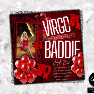 Virgo Birthday Flyer, Virgo Bash Flyer, Birthday flyer, Birthday Girl, Party Flyer, Celebration Flyer, Birthday Event, Birthday Invite, Szn