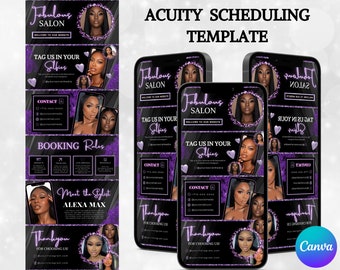 Hair Stylist Acuity Scheduling Template, Acuity Scheduling Template, Hair Stylist Website, Canva Template,Acuity Book Templates, Nail Acuity