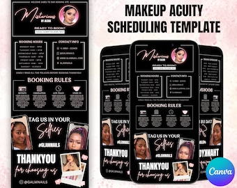 Hair Stylist Acuity Scheduling Template, Acuity Scheduling Template, Hair Stylist Website, Canva Template,Acuity Book Templates, Nail Acuity