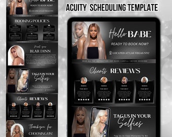 Hair Stylist Acuity Scheduling Template, Acuity Scheduling Template, Hair Stylist Website, Canva Template,Acuity Book Templates, Nail Acuity