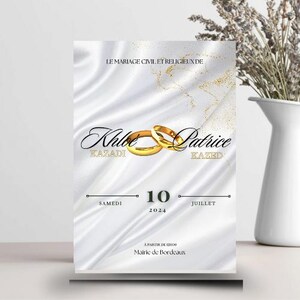 Carte d'invitation - Faire part : Mariage
