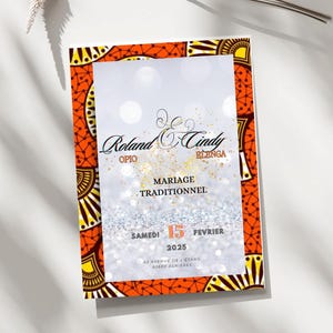 Customary wedding invitation card