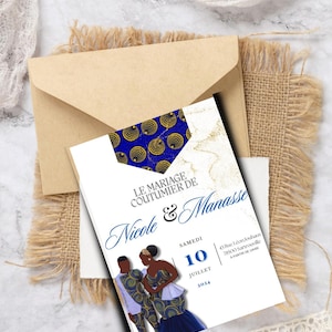 Carte d'invitation mariage coutumier