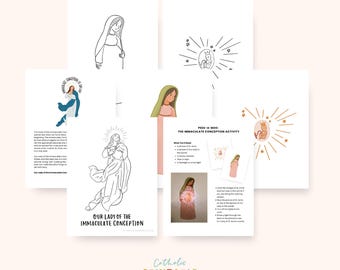 Immaculate Conception Activity Bundle: Coloring Page & Peek-a-Boo Craft
