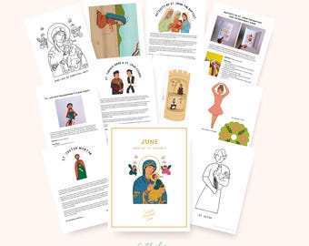June Printable Pack (Vol. 2) | Catholic Coloring Pages and Crafts, PDF Instant Download