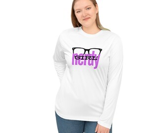 Nerdy Girl Leistung Langarm-Shirt