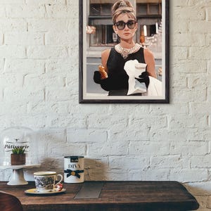 Audrey Hepburn Breakfast at Tiffany&#39;s, Breakfast at Tiffanys, Artwork, Gift for her