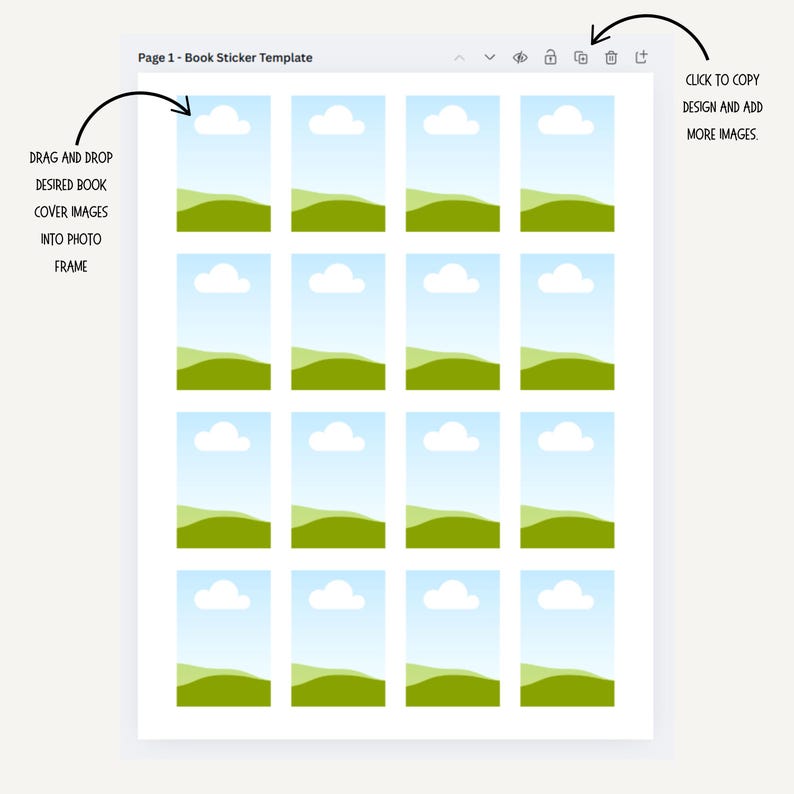 Editable Canva Book Sticker Template - Etsy