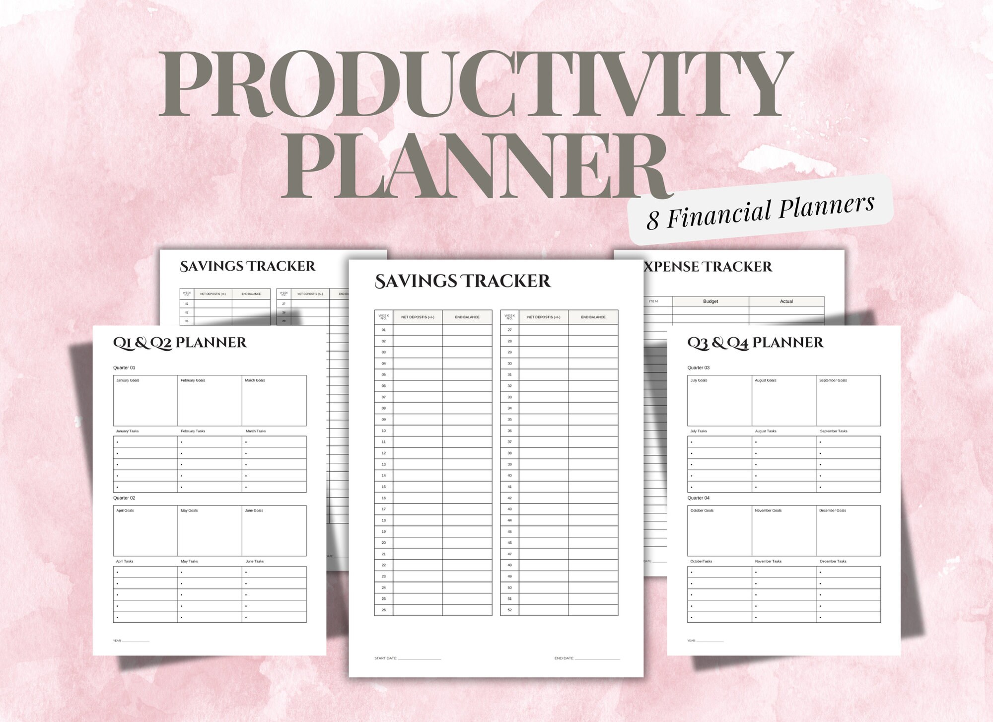 Ultimate Printable Planner Bundle - 45 Pages, Daily Weekly Monthly ...