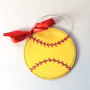 Softball Christmas Ornament personalized - softball player gift - softball team gift -  personalized custom ornament -  softball coach gift