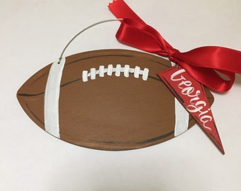 Football Christmas Ornament - personalized football player gift - school football team ornament - football coach gift - custom football gift