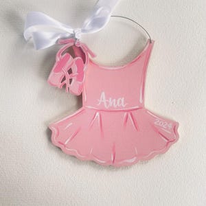 Ballet Christmas Ornament personalized, tutu and shoes ornament, dance recital gift ornament, ballerina ornament,  Nutcracker ballerina gift