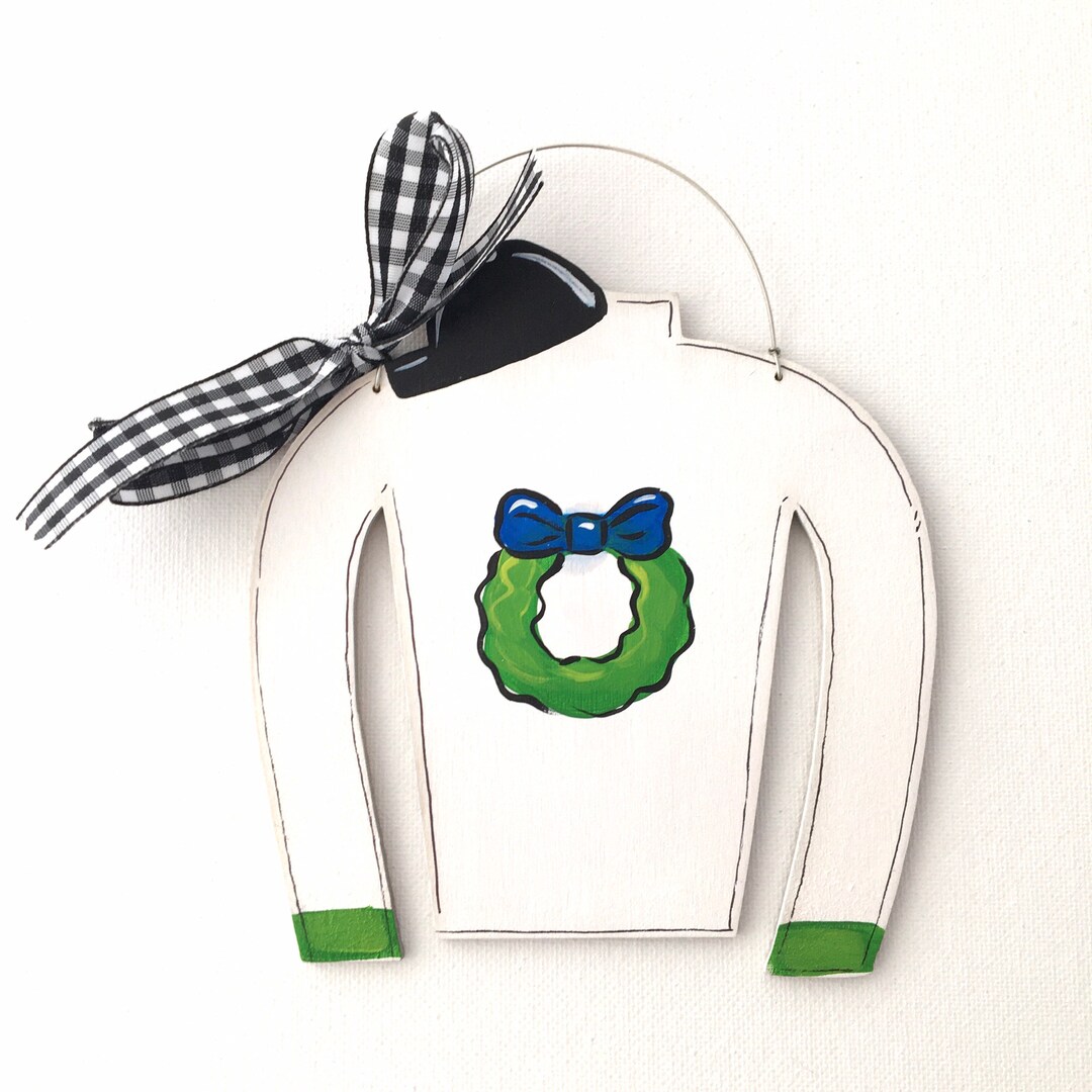 Jockey Silk Christmas Ornament Personalized Horse Racing Gift, Custom