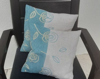 Cushion cover blue velvet