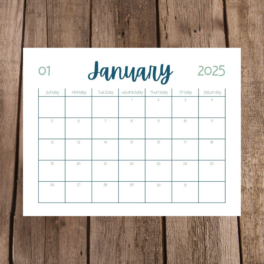 2025 Printable Calendar Script - Etsy