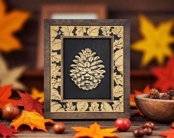 Pinecone Frame - The Gathered Harvest Series