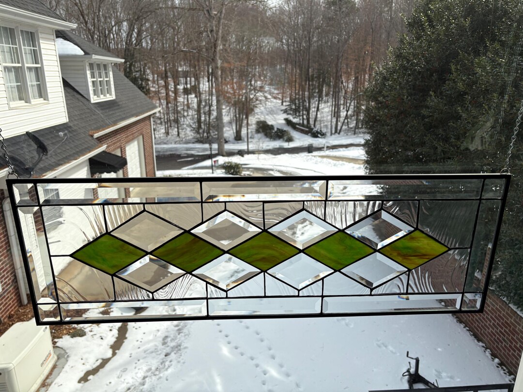 Earthy Window Screen Earthy Green Brown Stained Glass Window Panel Gift for Her - Etsy