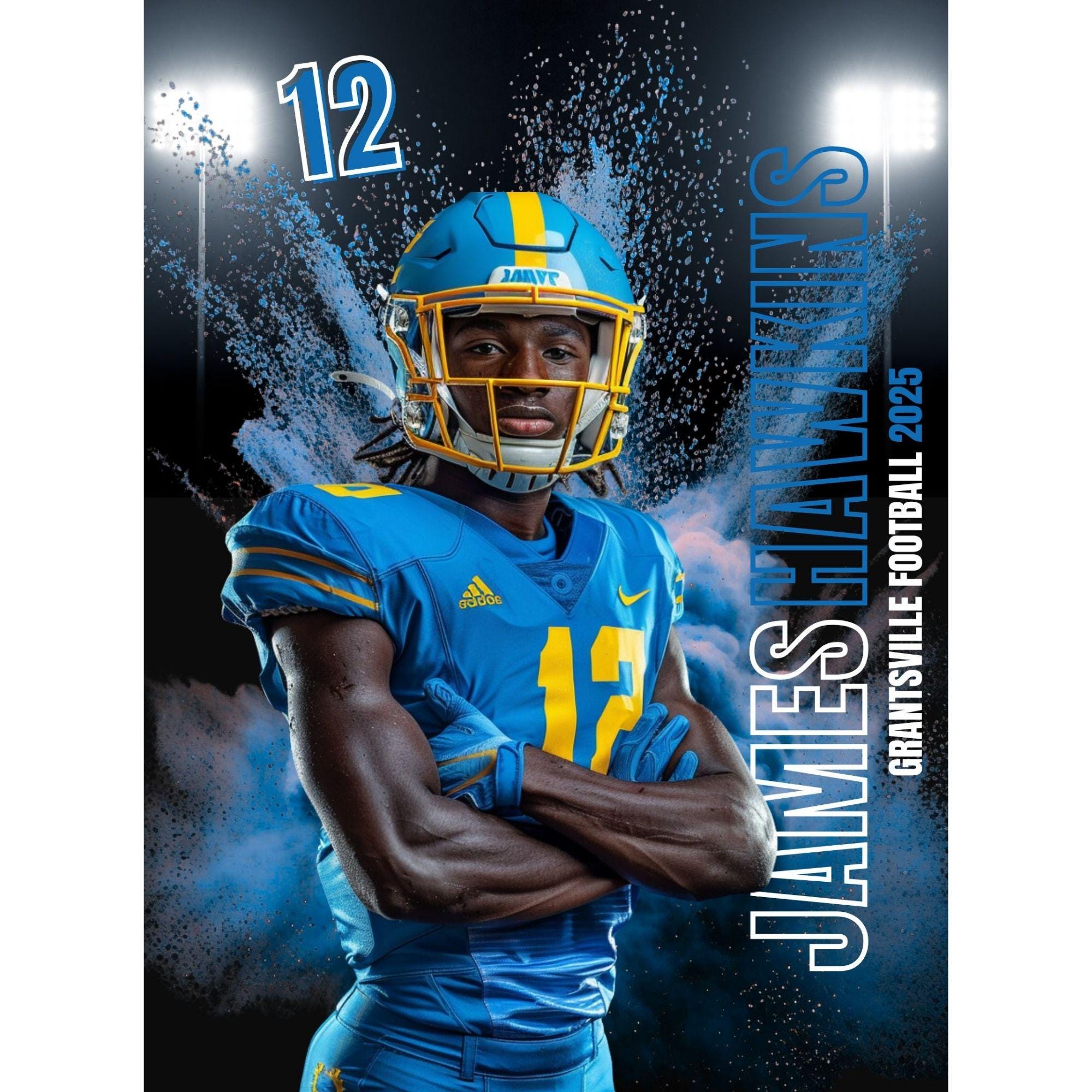 Football Poster Template: Senior Sports Banner, Memory Mate (canva ...