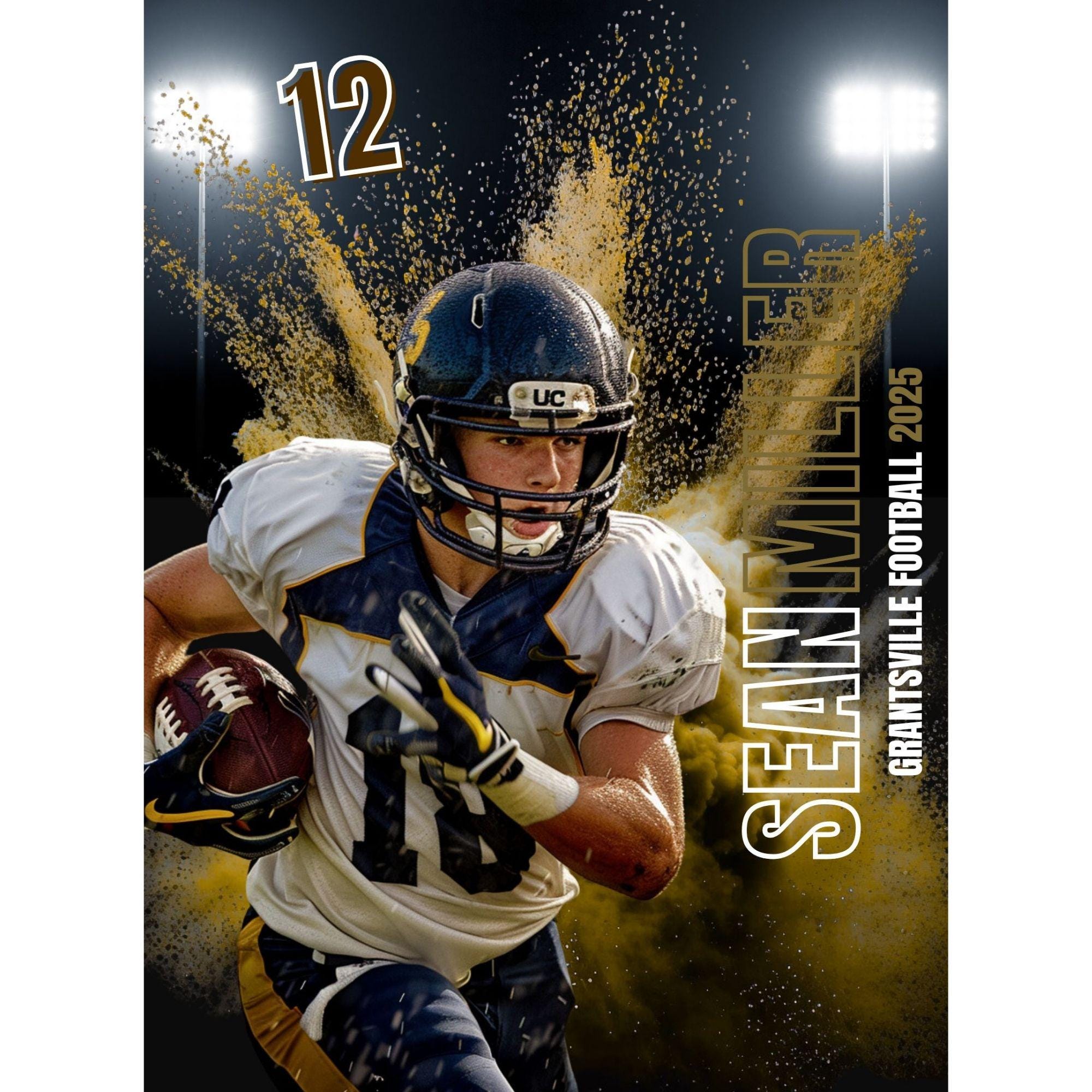 Football Poster Template: Senior Sports Banner, Memory Mate (canva ...