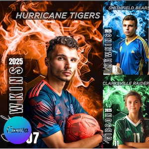 Soccer Poster Canva Template: Senior Sports, Memory Mate (Digital)