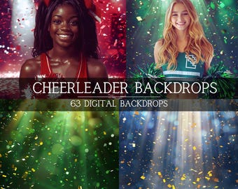 Cheerleader Photography Backdrops: Confetti Sparkle Backgrounds (Digital Download)