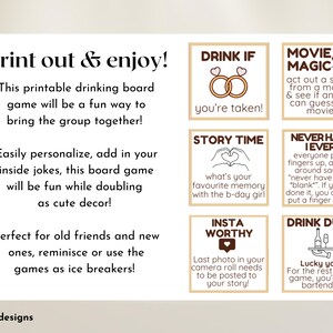 Tini Bit Older Birthday Board Game Espresso Martini Birthday Party Decor Girls Night Games Printable Drinking Board Game Bachelorette Board image 5