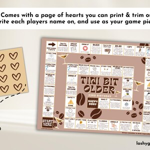 Tini Bit Older Birthday Board Game Espresso Martini Birthday Party Decor Girls Night Games Printable Drinking Board Game Bachelorette Board image 3