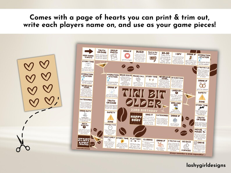 Tini Bit Older Birthday Board Game Espresso Martini Birthday Party Decor Girls Night Games Printable Drinking Board Game Bachelorette Board image 3