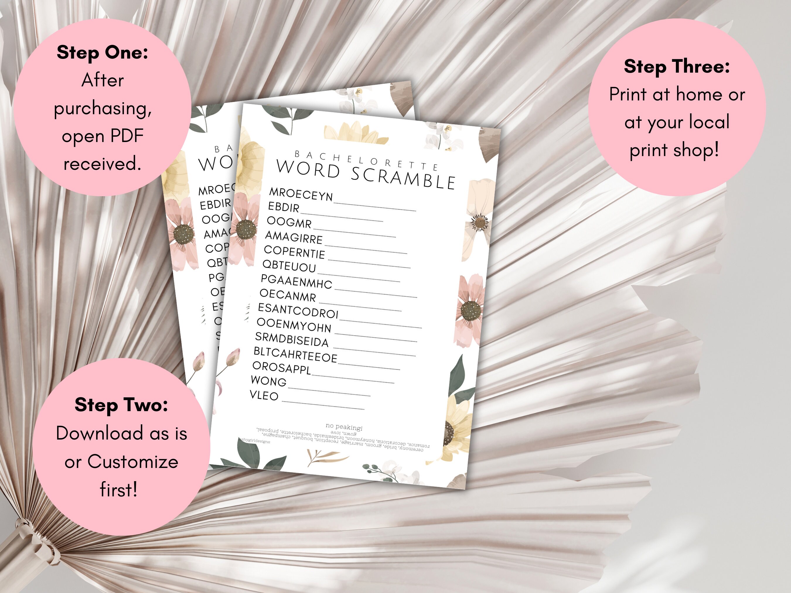 Bachelorette Game Printables Bachelorette Game Card Word Scramble Game ...