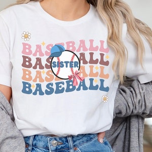 Baseball Sister shirt for women, Baseball Sister tee, Baseball gift for sister, Game Day shirt, Retro baseball shirt, funny baseball shirt.
