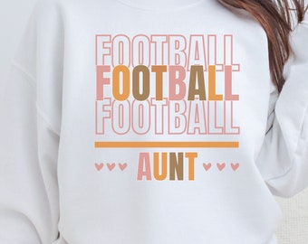 Sporty football aunt sweatshirt, cool auntie sweatshirt will have you ready for fall football season, football theme that is game day ready.