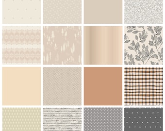 Neutral Territory Curated Quilt Bundle | Bonnie Christine AGF Studio | Neutral Colors | Tan Ivory Dark Gray | Various AGF Fabrics