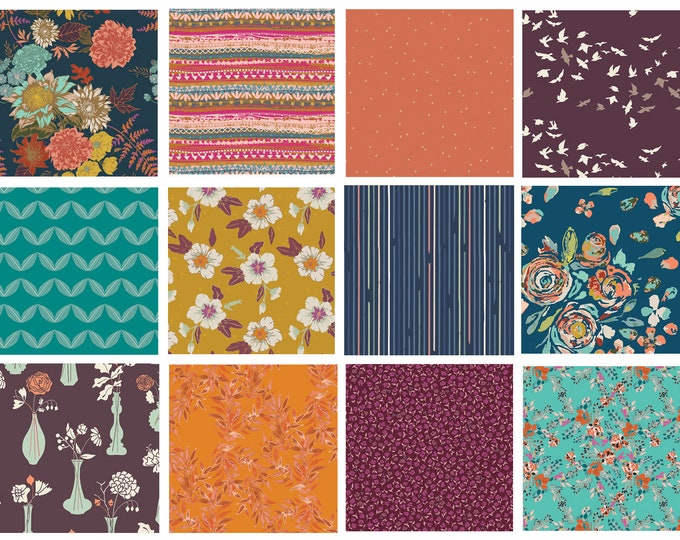 Boho Fabrics for Quilting Gemstone Colored Fall Fabric Etsy