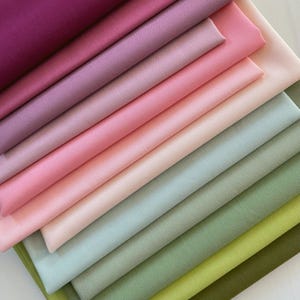 Sowing Seeds Curated Bundle | Rich Tones | Pink Purple Green Solid Quilt Fabrics | Various Art Gallery Fabrics