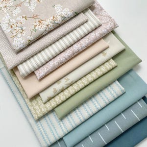 The Sensible Thing To Do Curated Bundle | Green Blue Neutral Quilt Fabric | Various Art Gallery Fabrics and Designers