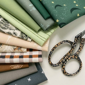 Natural Wonders Custom Bundle | Green Gray Brown Woodland Quilt Fabric | Lambkin Forest Floor | Fat Quarters for Men | Art Gallery Fabrics